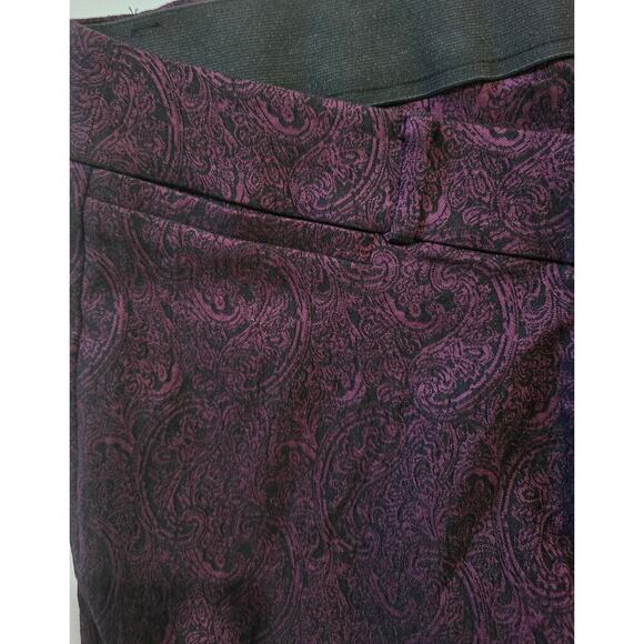 Lane Bryant women's Plus size Burgundy paisley the allie boot cut pants - 20R - Picture 8 of 10